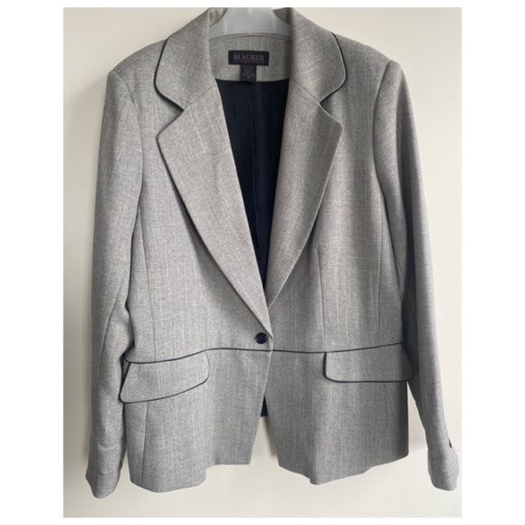 BLACKER woman’s blazer jacket gray size 18 - Picture 8 of 10